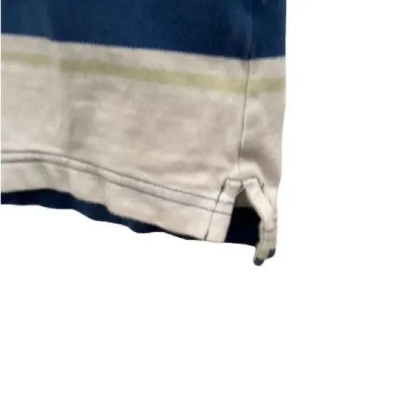 Tommy Hilfiger Size Small Blue And White Striped Boys Polo (R) - Picture 4 of 6